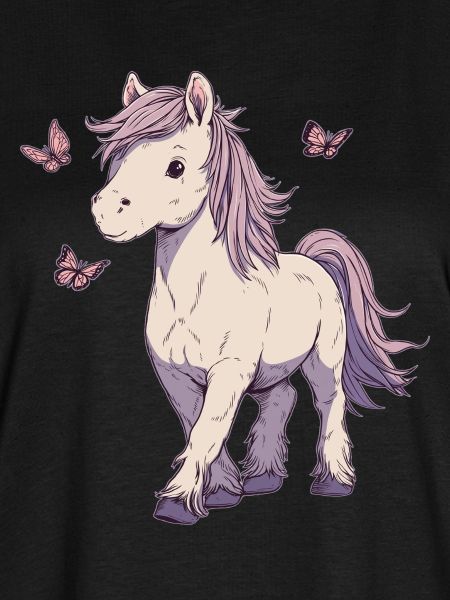 Pony mit Schmetterlingen