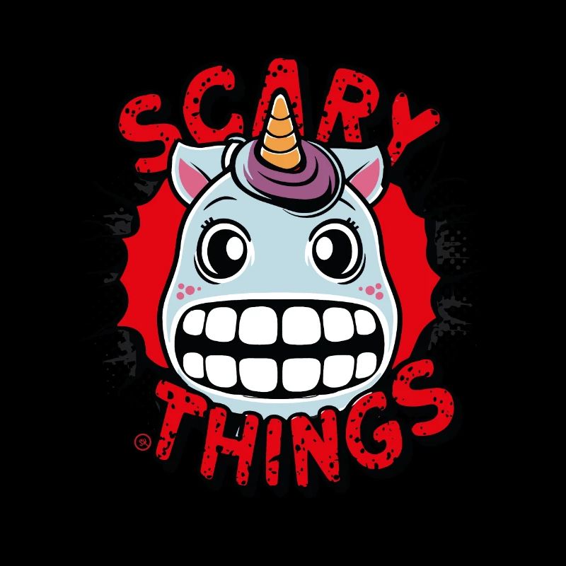 Einhorn - Skull, Skelett, Comicstyle