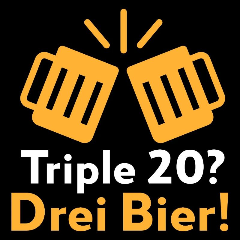 Triple 20? Drei Bier Darts Shirt Dart Pullover