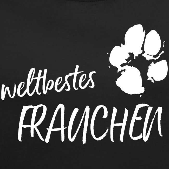 Vorschau: weltbestes Frauchen Pfote Hund - Frauen T-Shirt mit gerollten Ärmeln