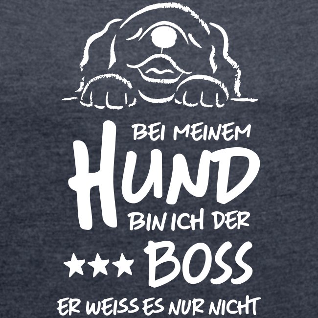 Vorschau: boss hund - Frauen T-Shirt mit gerollten Ärmeln
