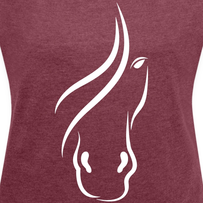 horse style - Frauen T-Shirt mit gerollten Ärmeln