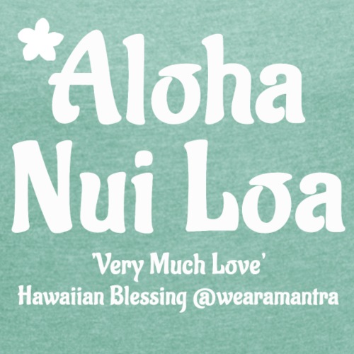 Aloha Nui Loa 2 white - Maglietta da donna con risvolti