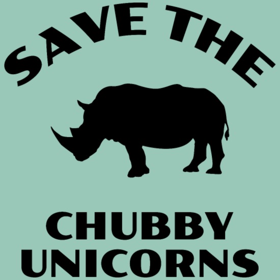 Rhino Unicorn Fat Animal Welfare Wild Animals' Women's Rolled Sleeve  T-Shirt | Spreadshirt