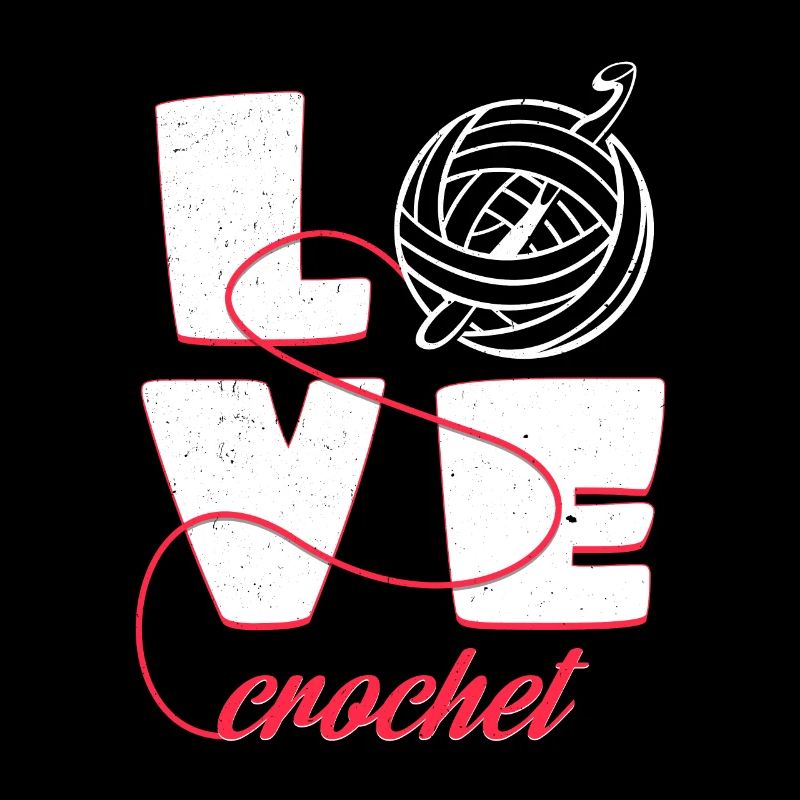 Love Häkeln | Typografie Statement Nadel Geschenk