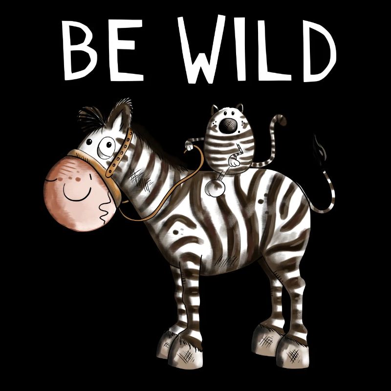 Be Wild Zebra - Zebras - Katze - Katzen - Geschenk