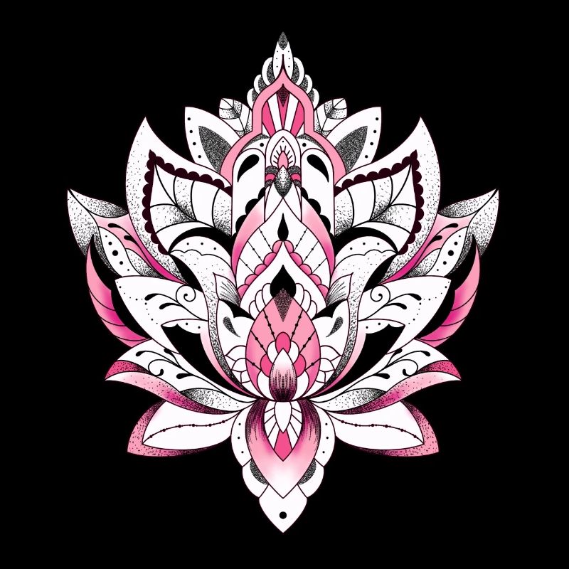 Lotus Mandala Rosa Farbe