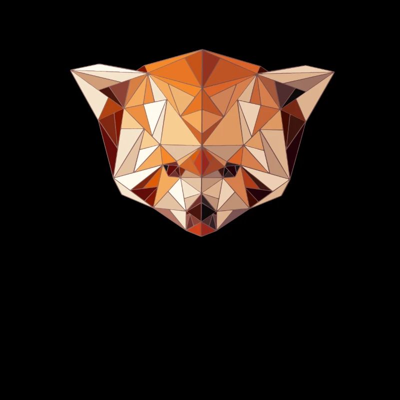 Polygon Roter Panda Geometrisch Polygon Tier