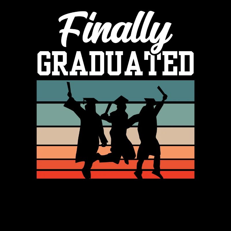 Endlich Graduiert Absolvent Abschluss Graduierte