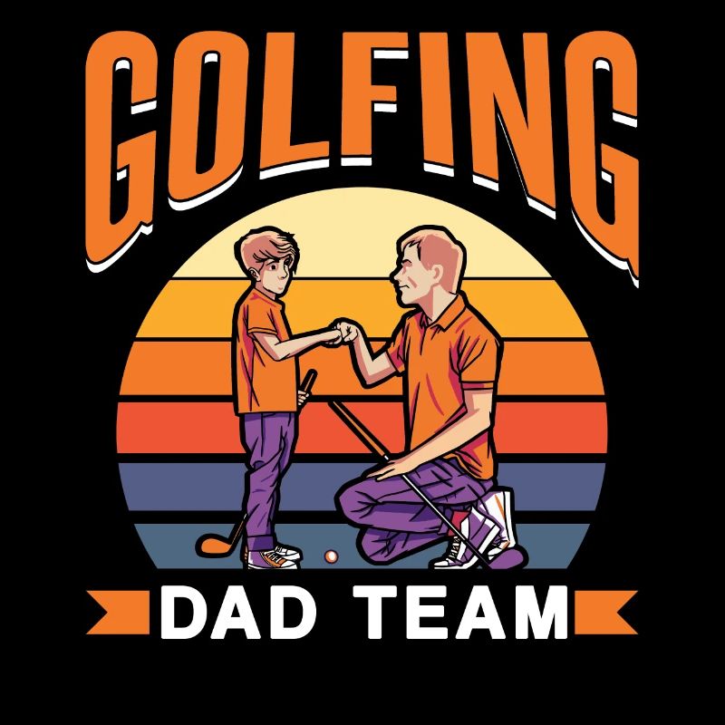 Golf Vater Team Golfer Golfen Papa Papi Vater Tag