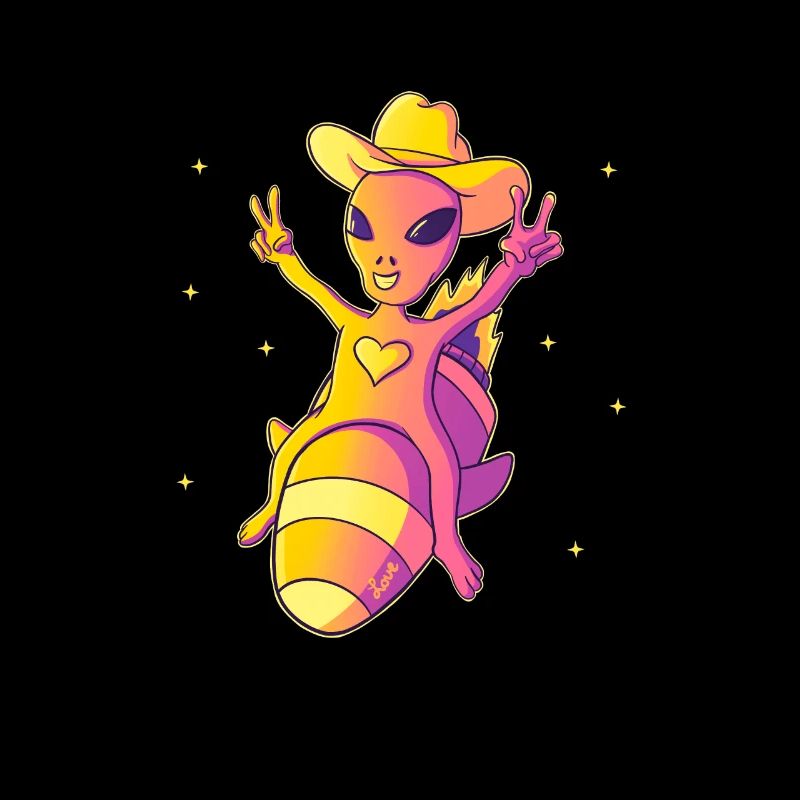 Alien Cowboy Love Space Fun