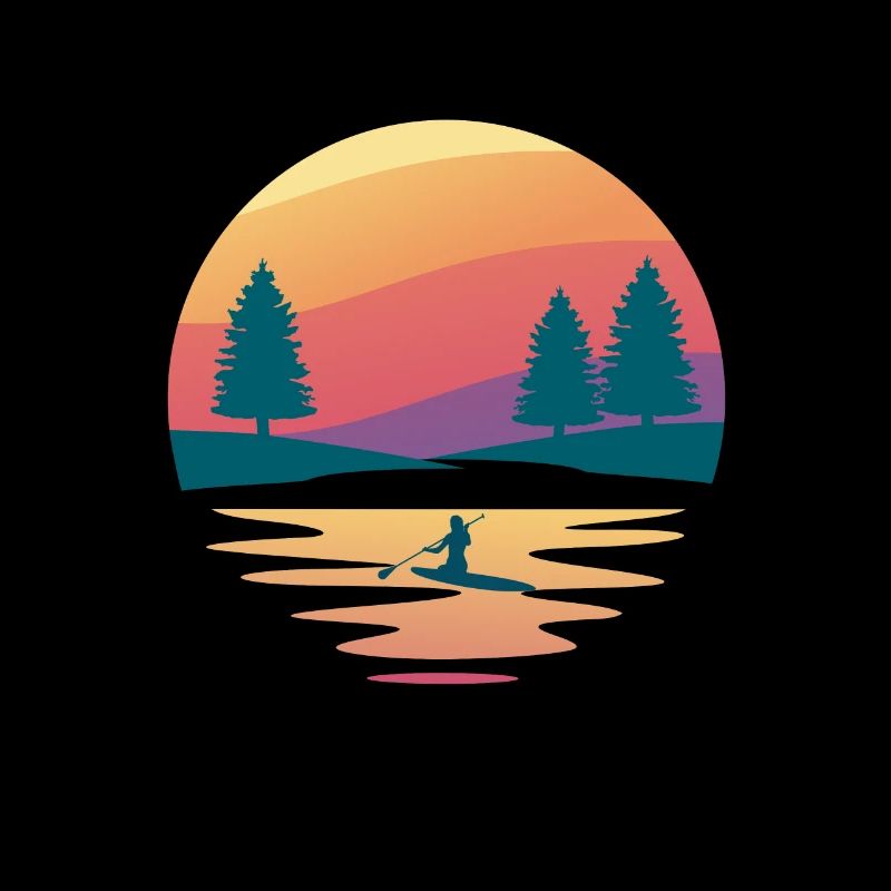 Stand Up Paddle SUP Board Mountain Lake, Incroyable