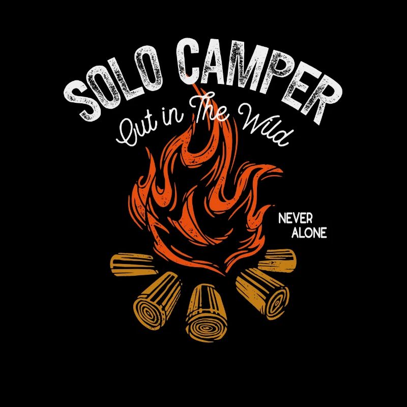 I love camping solo campfire