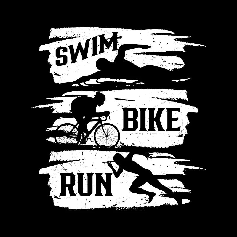 Natation Vélo Course Triathlète Triathlète Triathlon Triathlète