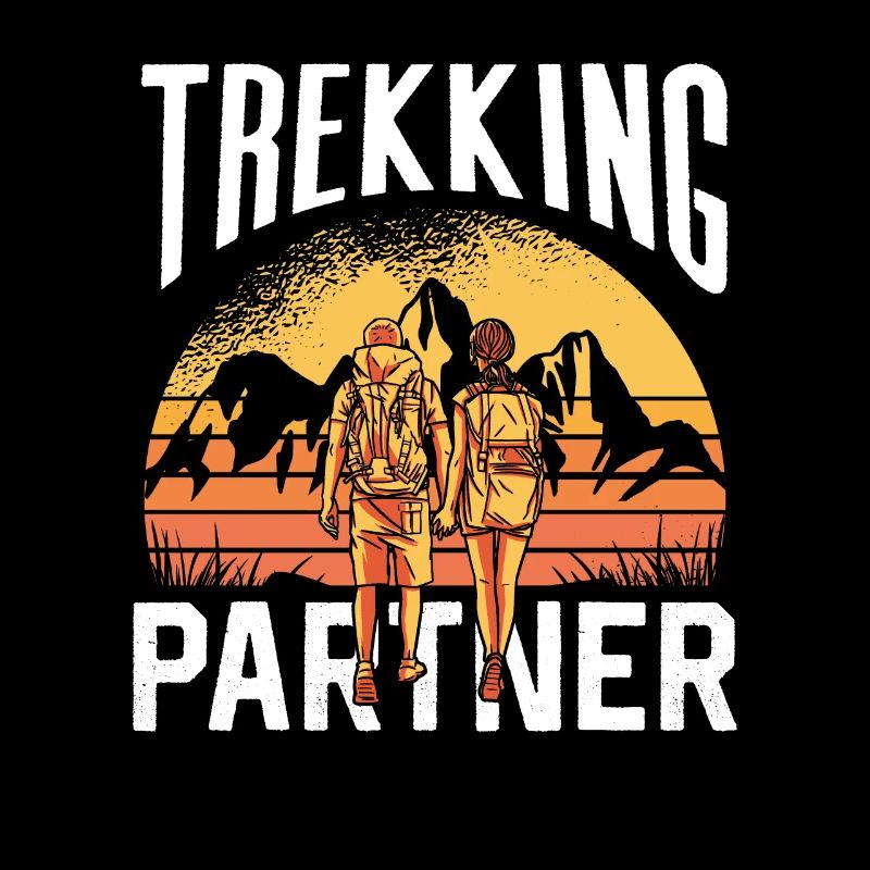 Trekking Partner Couple Hike Hikers