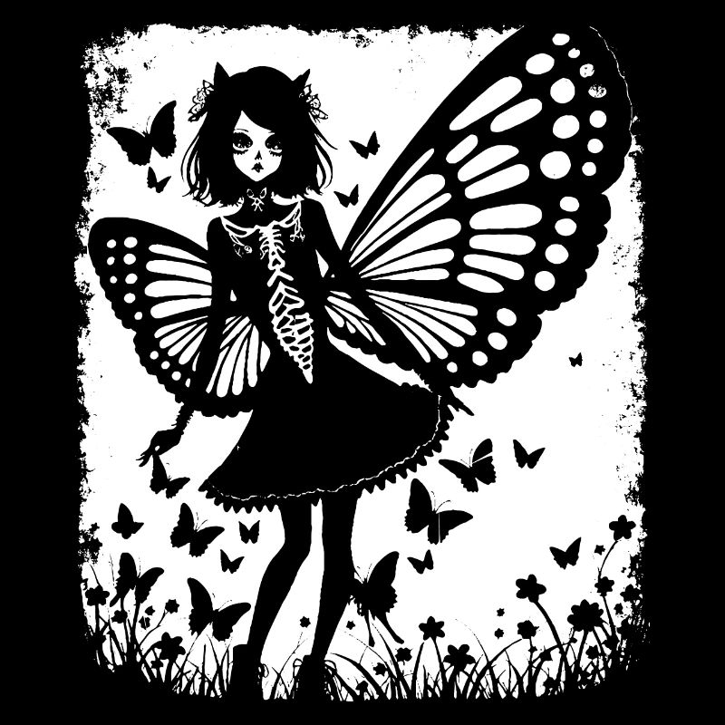 Fairycore Aesthetics Skeleton Fairy Goth Gothic G