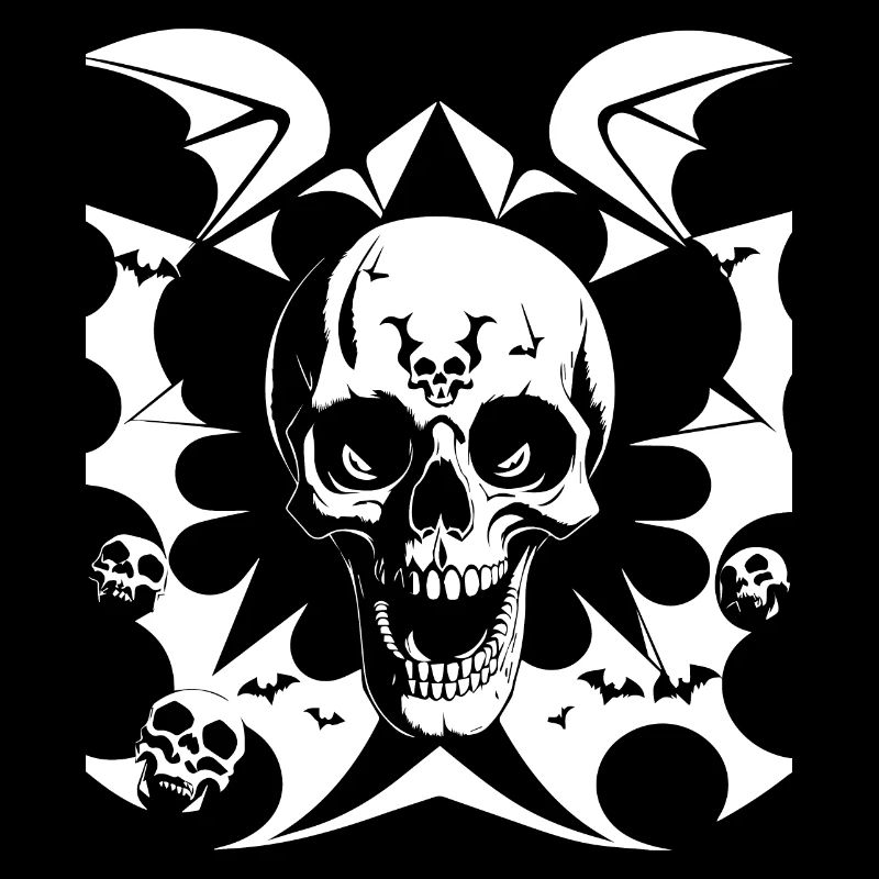 Horror Schädel Schädel Kunst Schädel Gothic Heavy Metal