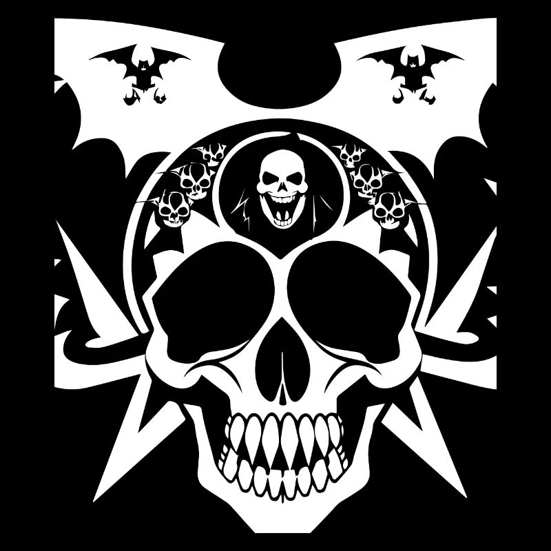 Horror Schädel Schädel Kunst Schädel Gothic Heavy Metal