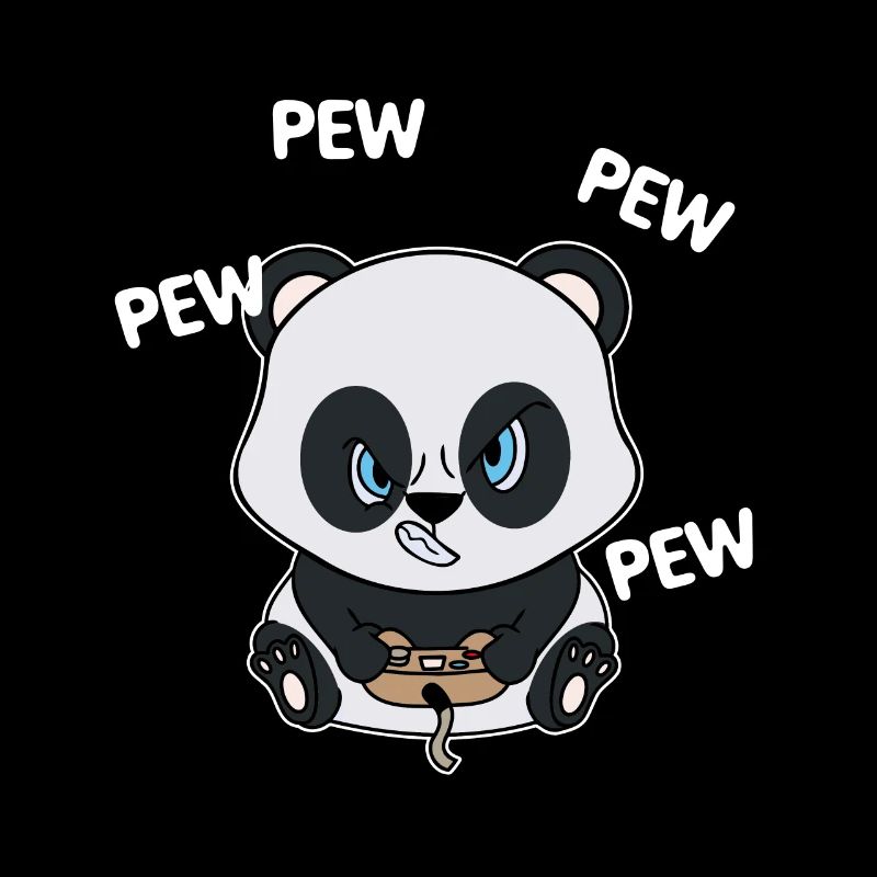 Cute Gamer Panda Controller Funny Gaming