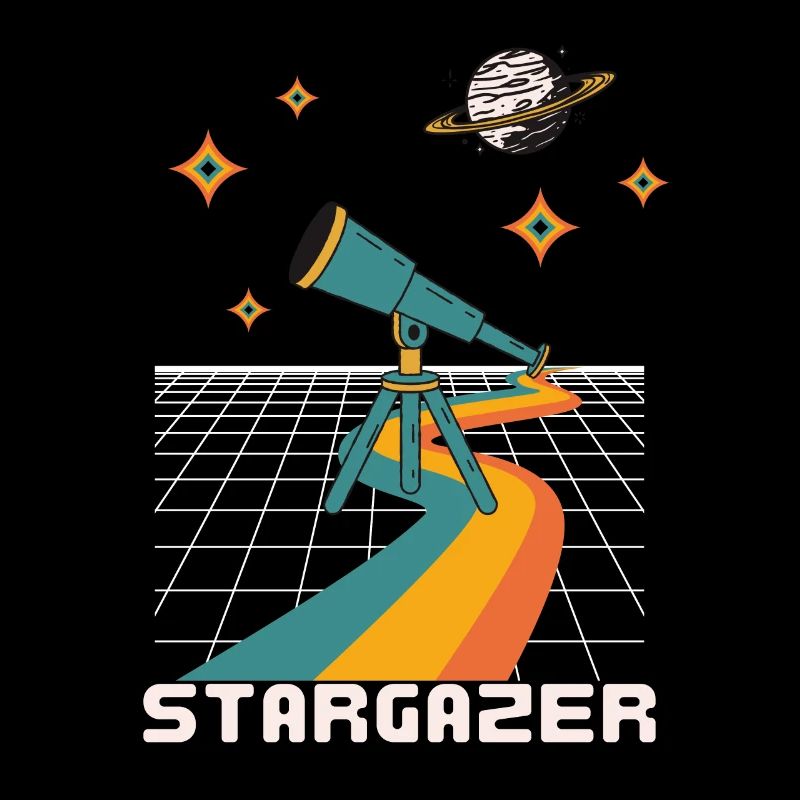 Stargazer, Astronomy, Retrofutiristics, Night Sky