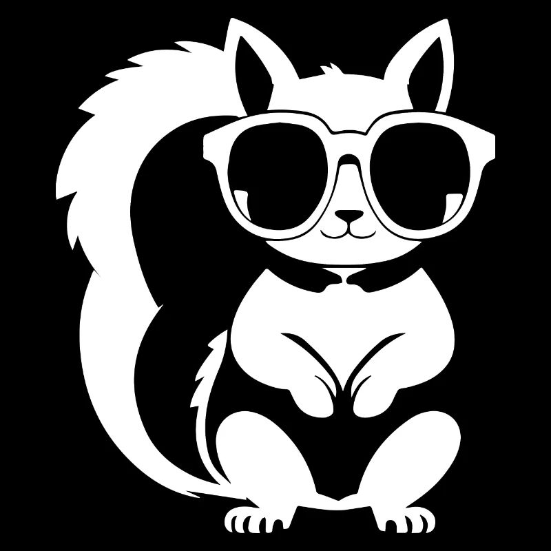 Lustiges Eichhörnchen mit Sonnenbrille Eichhörnchen