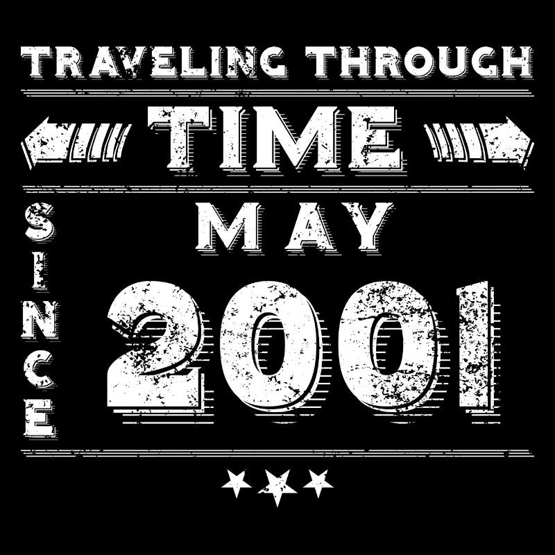 Vintage Zeitreise Geburtstags Design Mai 2001
