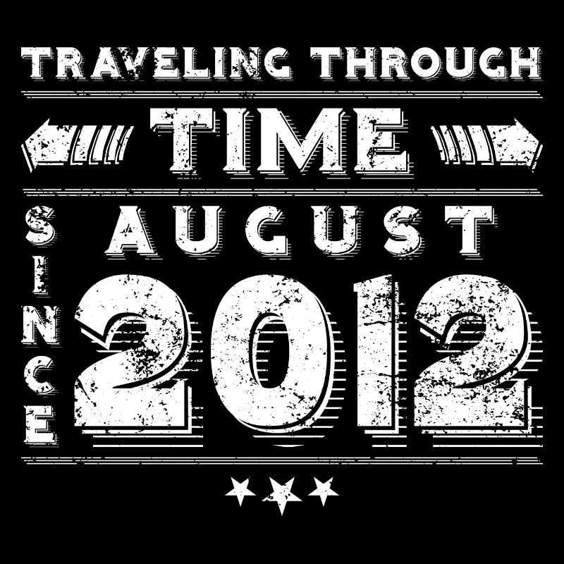 Vintage Zeitreise Geburtstags Design August 2012