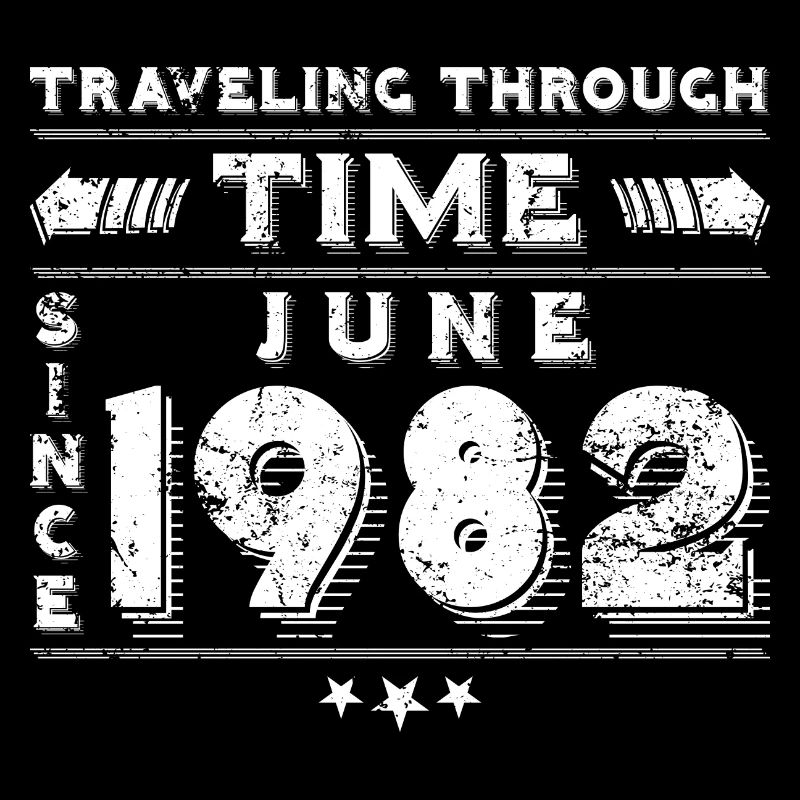 Vintage Zeitreise Geburtstags Design Juni 1982