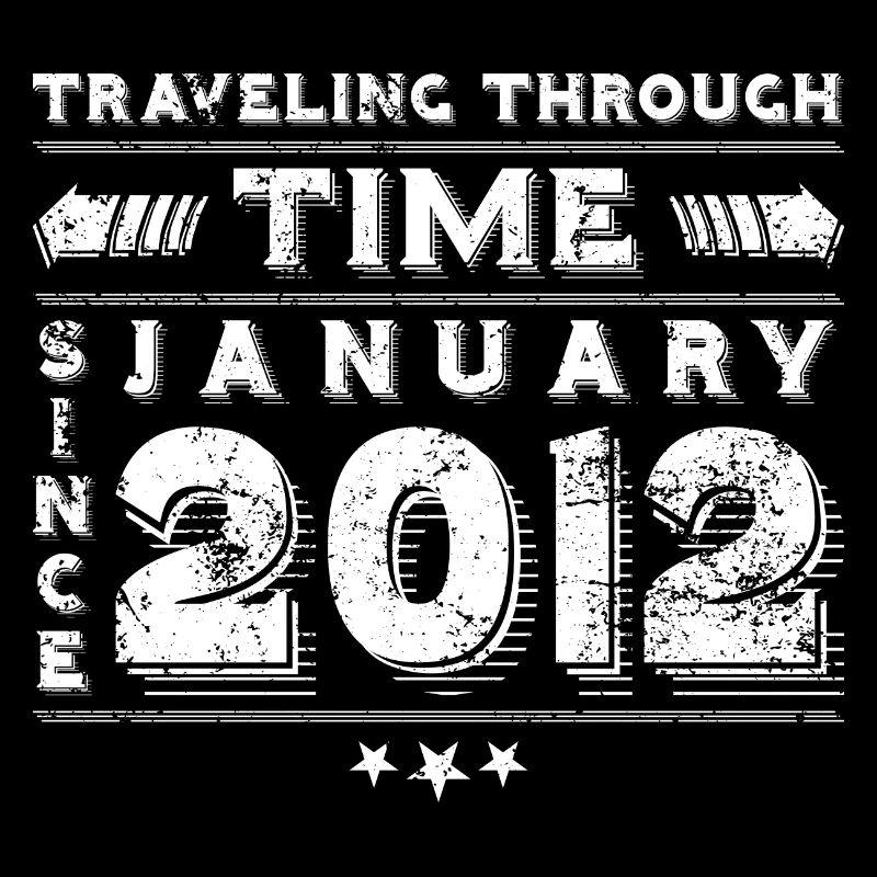 Vintage Zeitreise Geburtstags Design Januar 2012