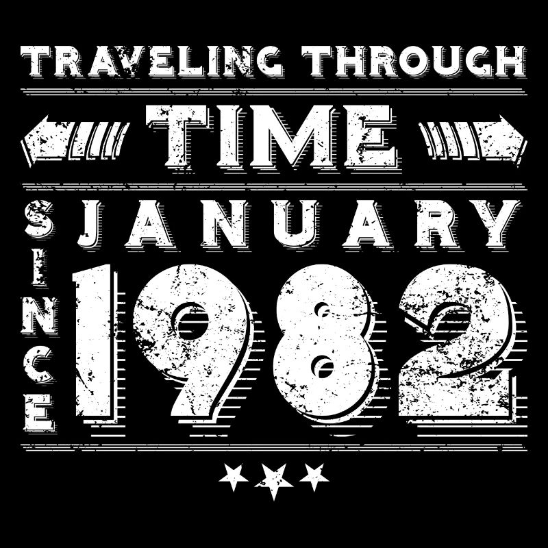 Vintage Zeitreise Geburtstags Design Januar 1982