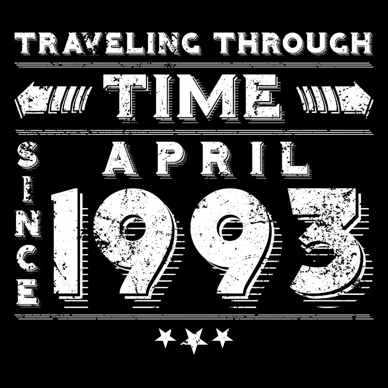 Vintage Zeitreise Geburtstags Design April 1993