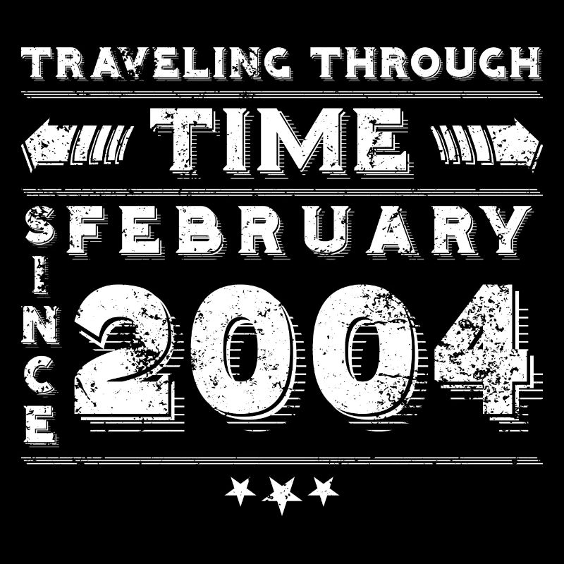 Vintage Zeitreise Geburtstags Design Februar 2004