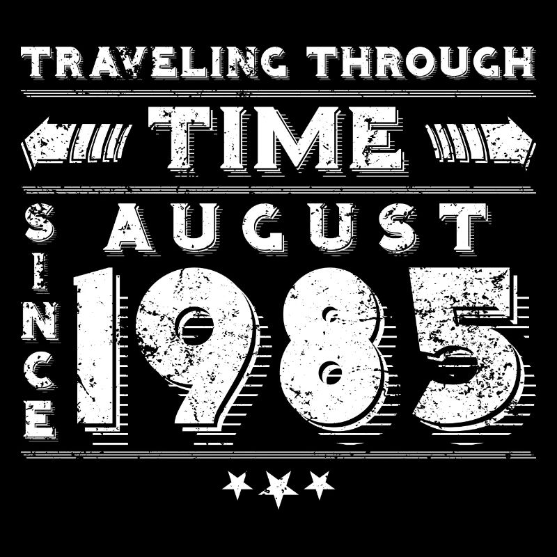 Vintage Zeitreise Geburtstags Design August 1985