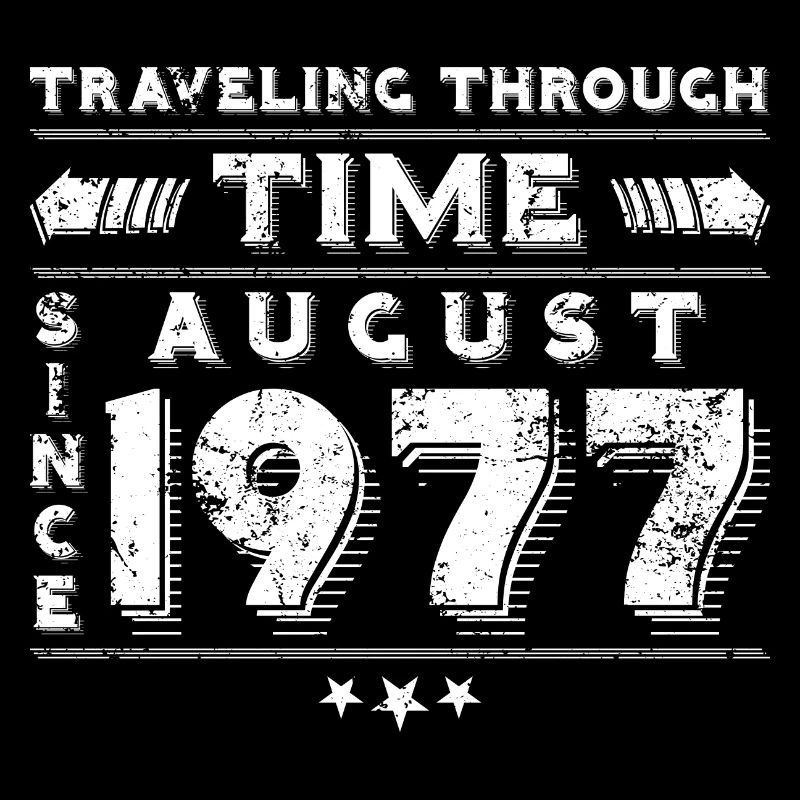 Vintage Zeitreise Geburtstags Design August 1977