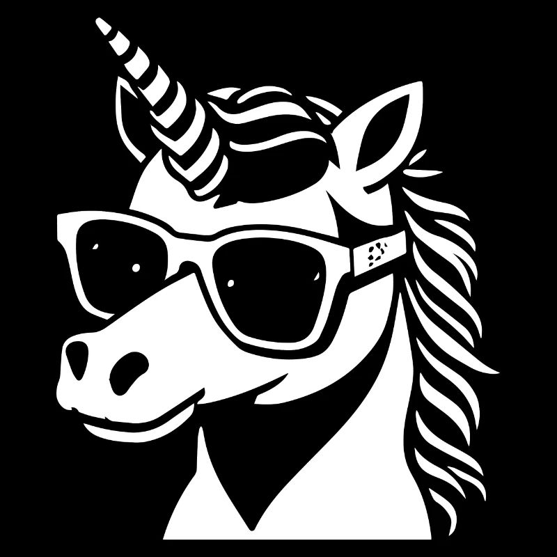 Lustige Einhörner mit Sonnenbrille Cooles Einhorn