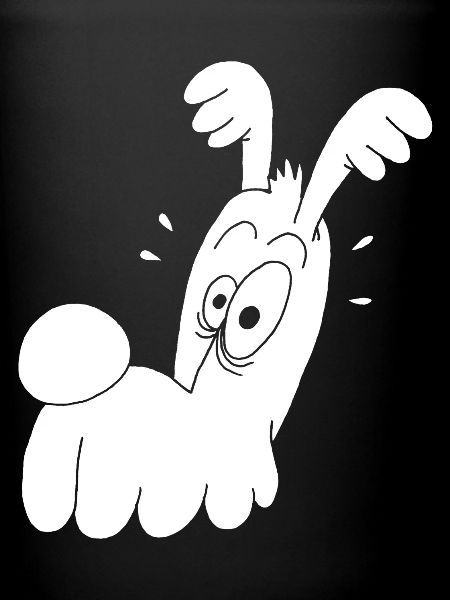 Chien blanc rigolo