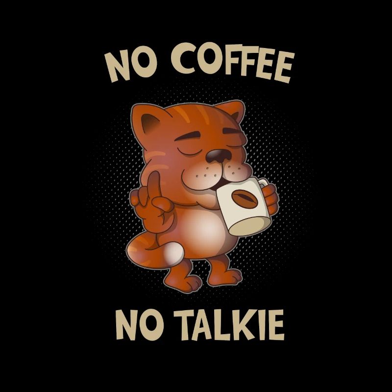 Pas de café Pas de Smaltalk Drôle de chat