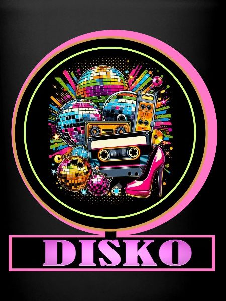 Disco Retro Kassette Neon Glans