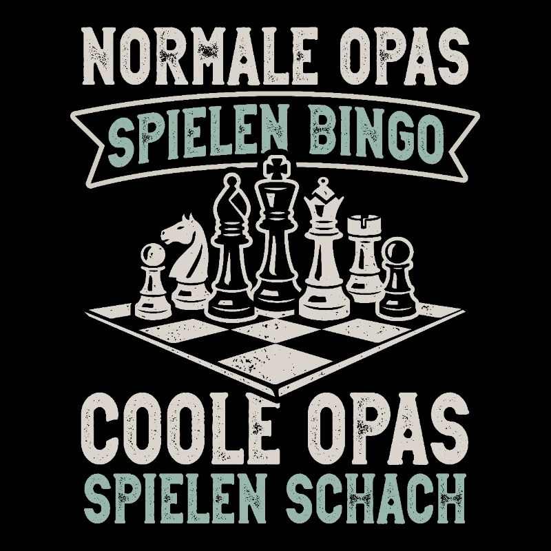 Schach Opa Schachspieler Schachbrett