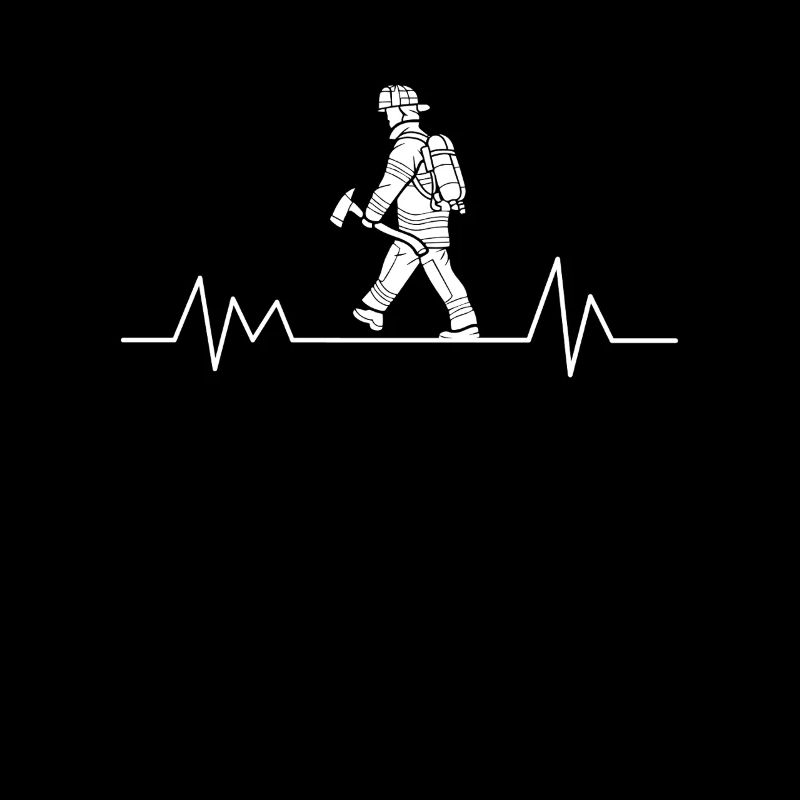 Firefighter Heartbeat Pulse Fire Brigade