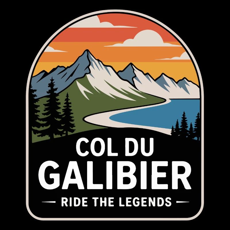 Col du Galibier Cycling Panel