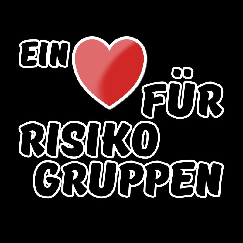 Risikogruppe Spruch Nächstenliebe Herz Virus