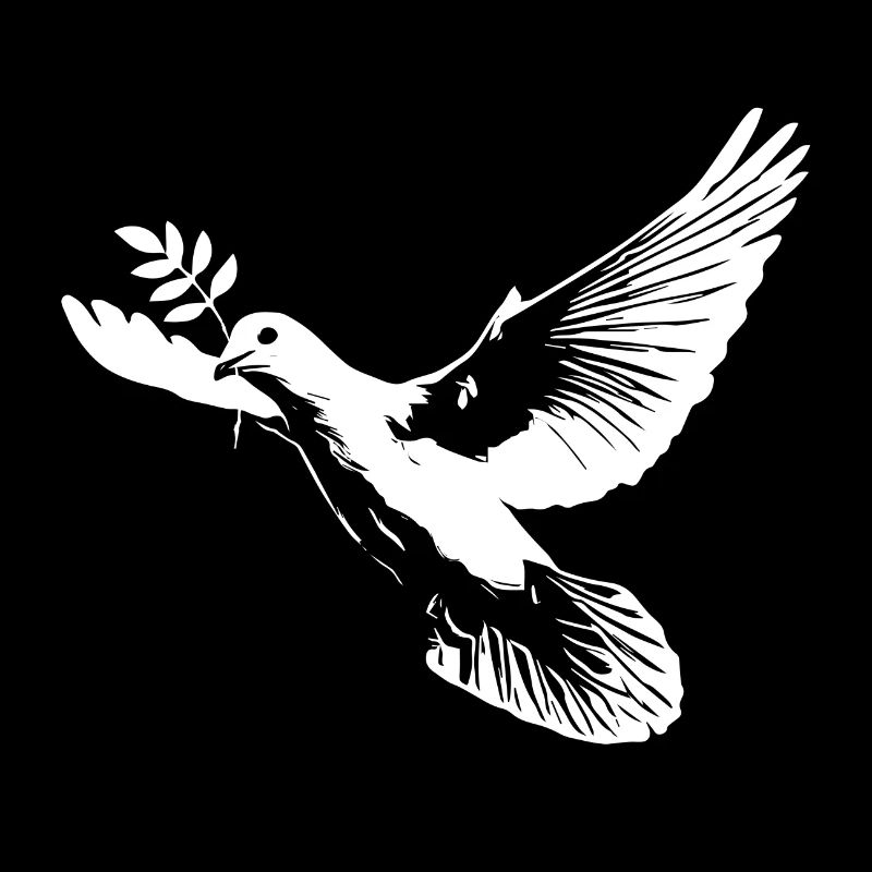 Weiße Friedenstaube