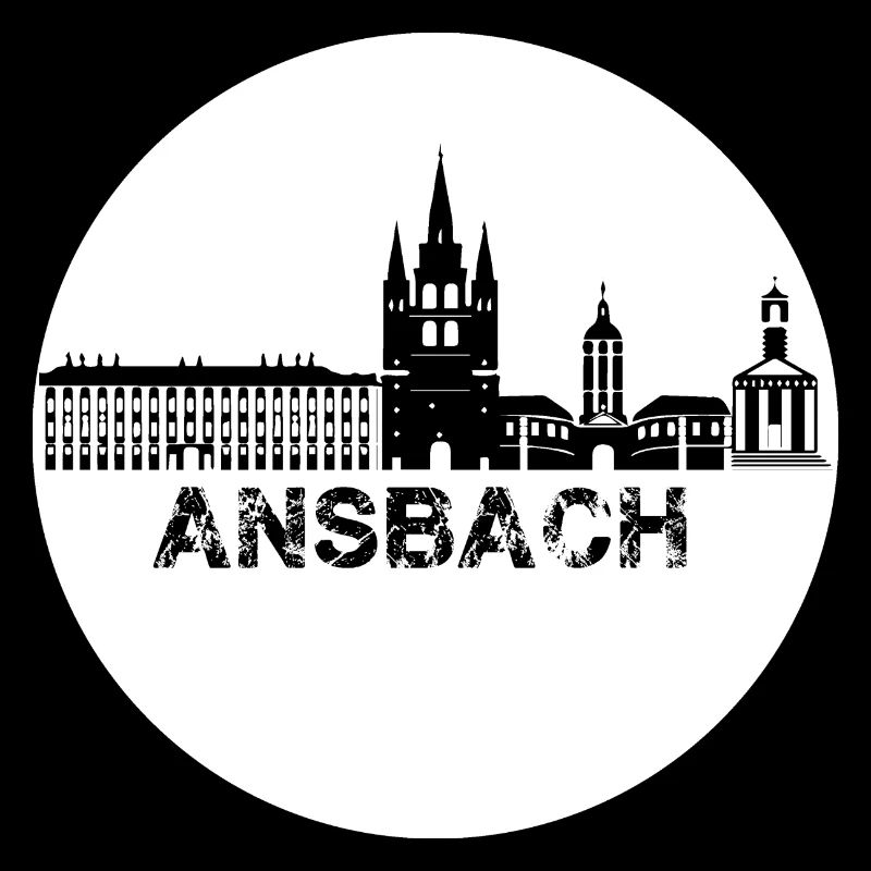 ansbach,skyline,blanc,cercle