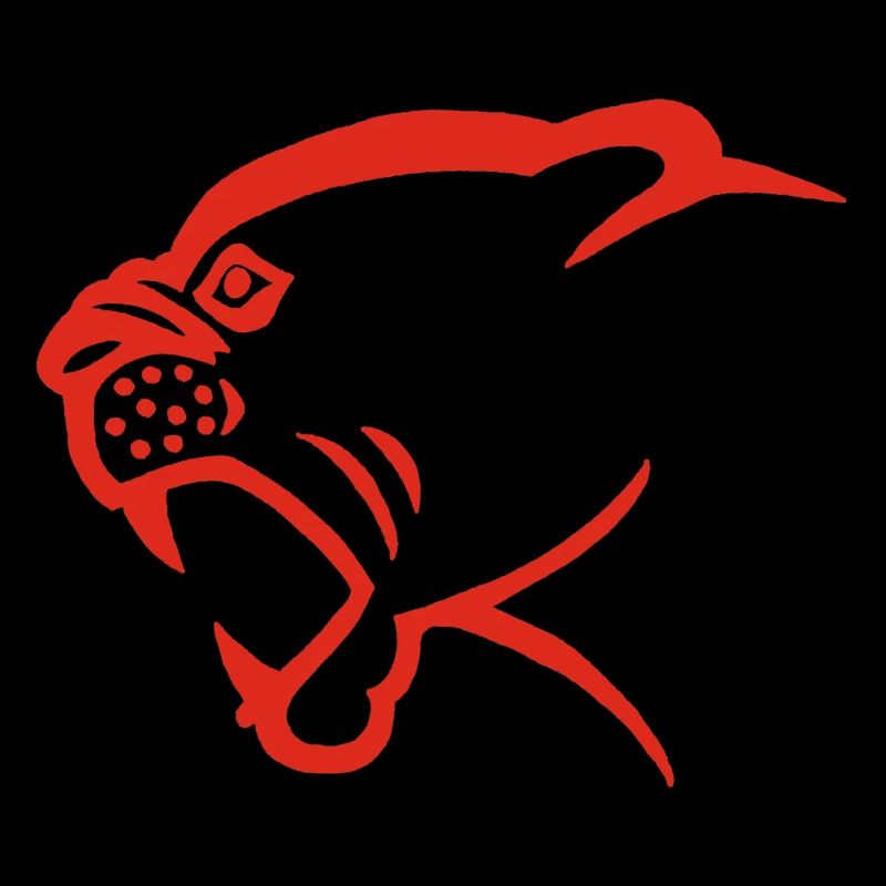 Tête de panthère rouge