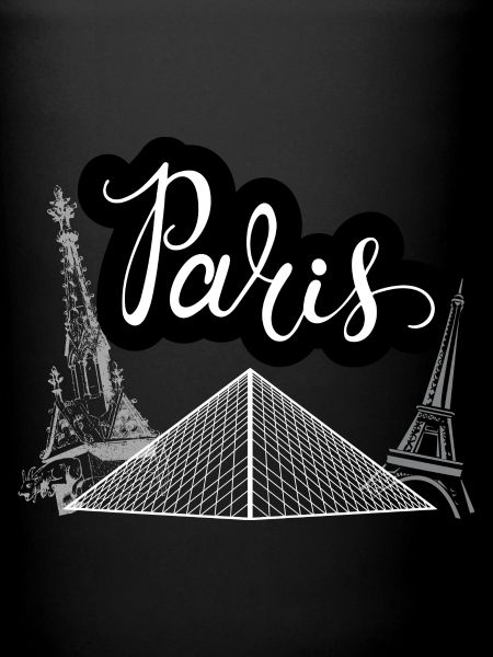 Paris Script Skyline & Monuments