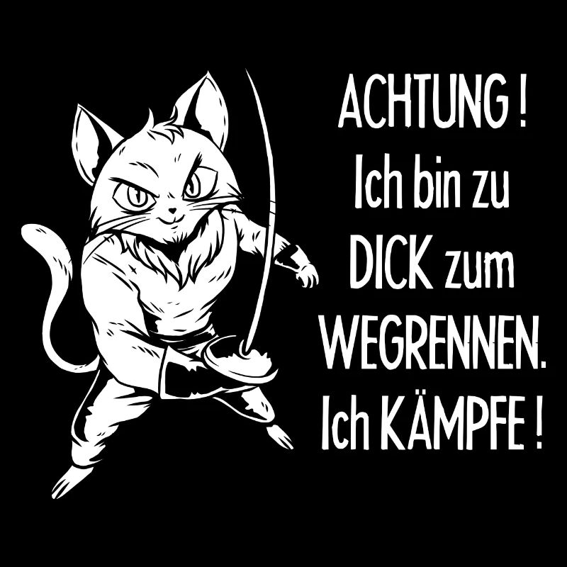 Dicke Katze, zu dick zum Wegrennen