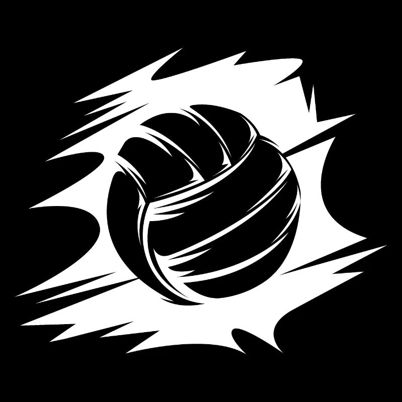 icône d’illustration de ballon de volley-ball abstrait