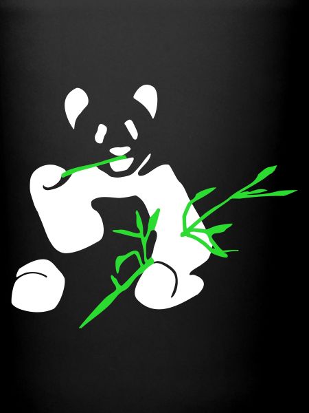 Panda with bamboo