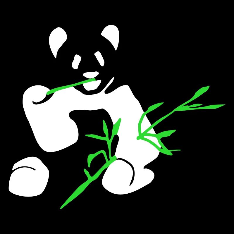 Panda with bamboo